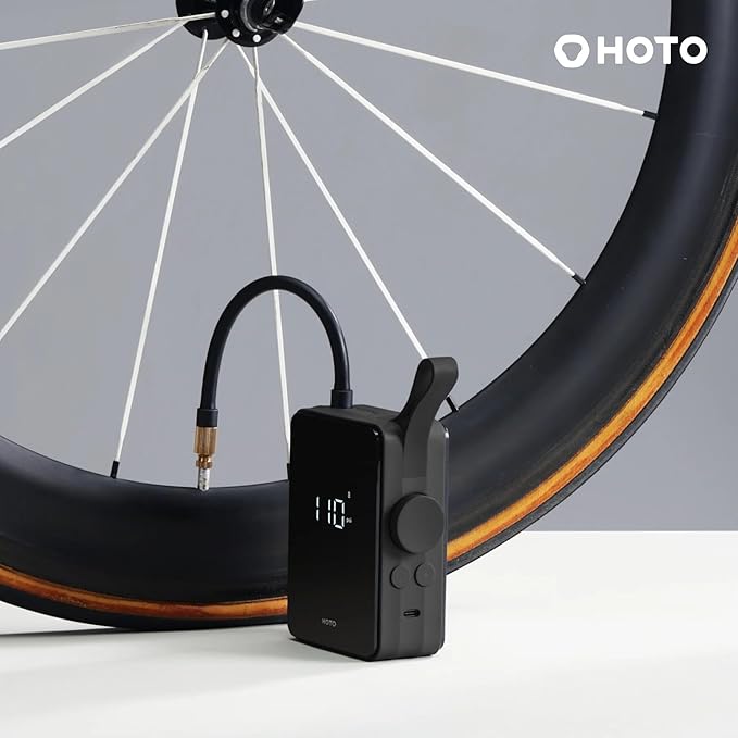 Hoto Portable Electric Tire Inflator Digital Air Compressor With 2500mAh High Capacity